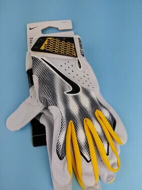 Nike PE West Virginia Alpha Elite Baseball Batting Gloves Size Large FB4185-139